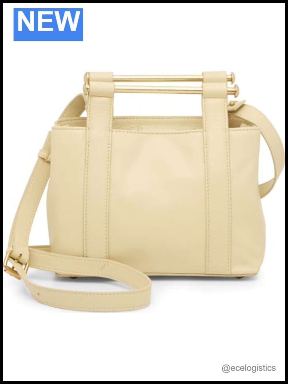 Vince Camuto Leather Satchel Handbag Magnetic Closure Top Handle Crossbody Strap